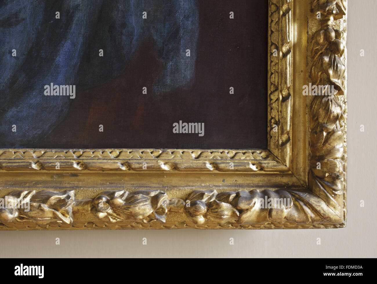 Dettaglio dell'angolo inferiore destro del ritratto di John Maitland, duca di Lauderdale (1616-1682) e Elizabeth Murray, contessa di Dysart e Duchessa di Lauderdale (1626-1698) da Sir Peter Lely (Soest 1618 - Londra 1680), circa 1675, olio su tela, Foto Stock