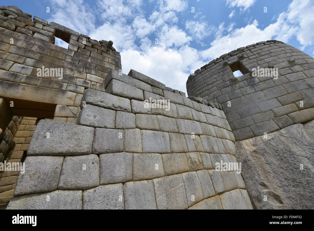 Machu Picchu, Perù, Sito Patrimonio Mondiale dell'UNESCO nel 1983. Una delle nuove sette meraviglie del mondo. Foto Stock