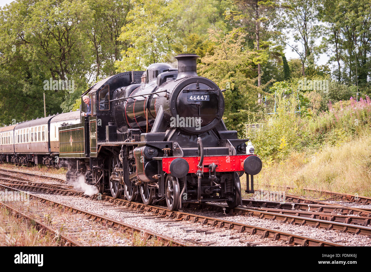Treno a vapore a east somerset railway Foto Stock