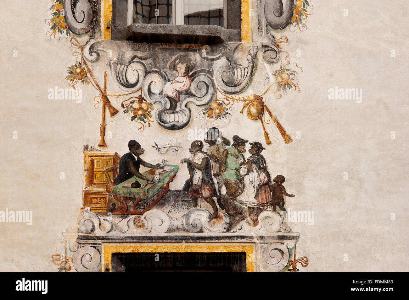 La pittura di facciata Foto Stock