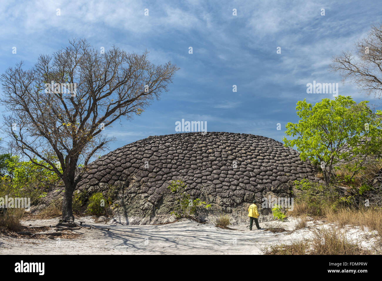 La tartaruga di pietra - Sette Città Parco Nazionale - Città di fattoria Foto Stock