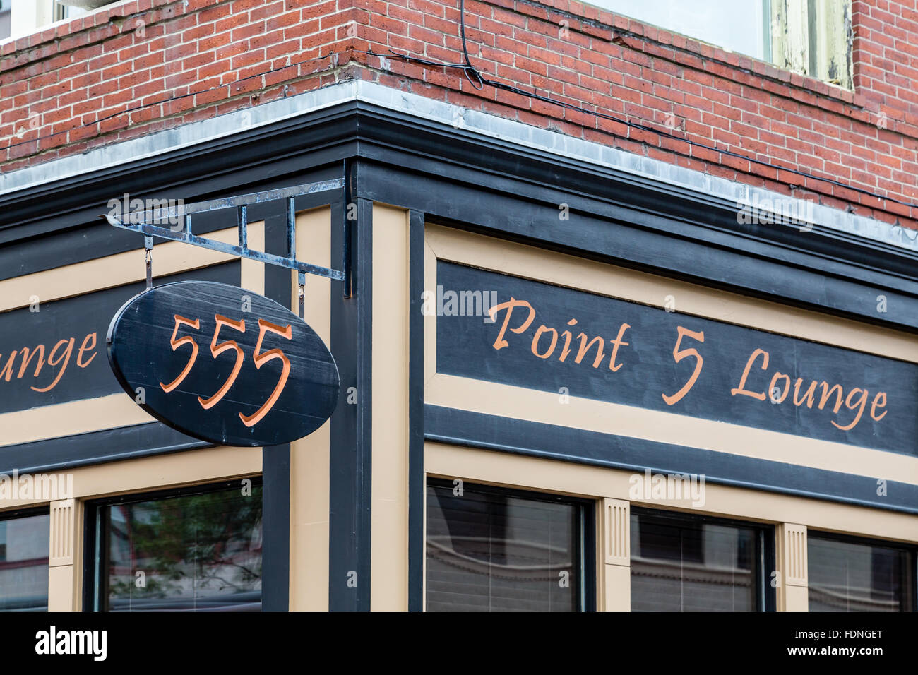 Punto cinque Lounge in Portland Maine Foto Stock