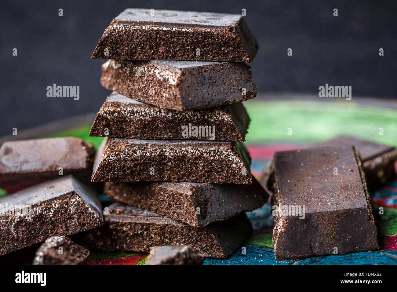 Cioccolato di Modica (cioccolato di Modica) Specialità siciliana Foto Stock