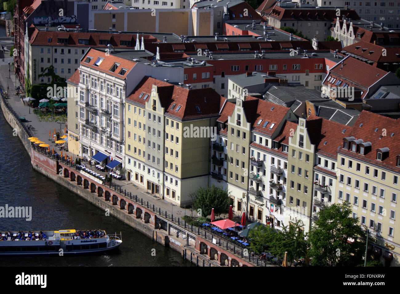 Luftbild: Fischerinsel, Berlino. Foto Stock