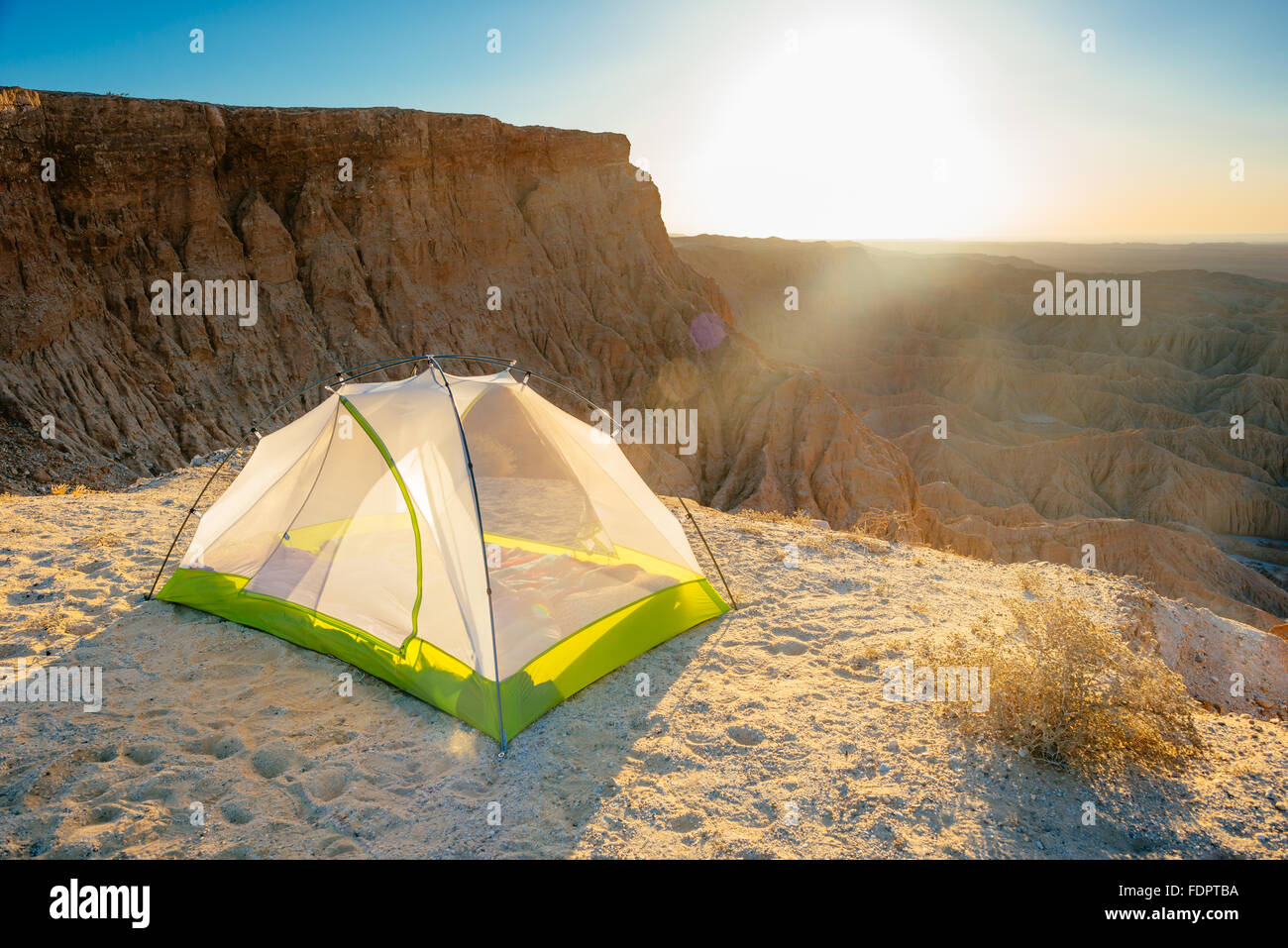 Campeggio al Font del punto in Anza-Borrego Desert State Park, California Foto Stock