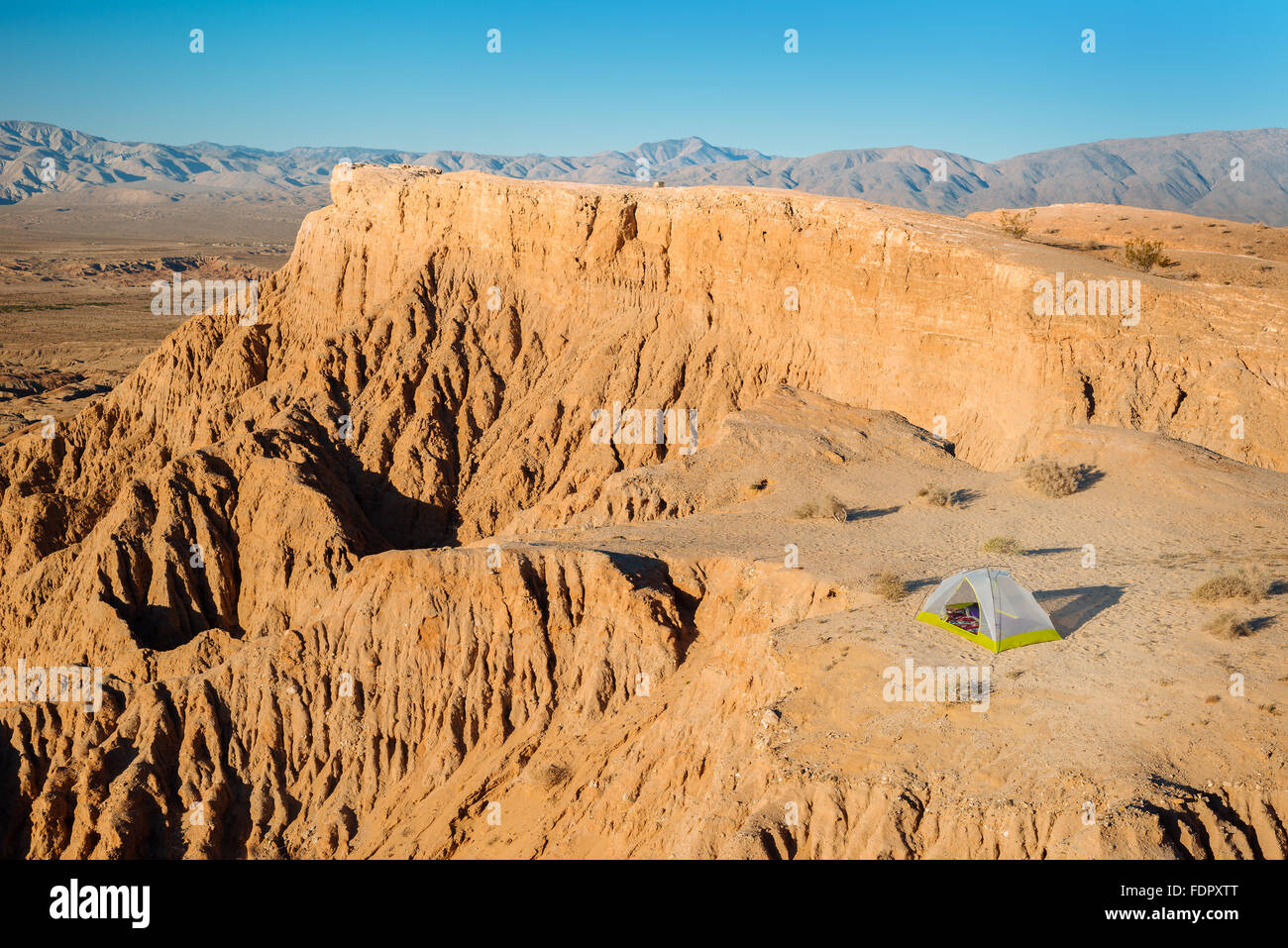 Campeggio al Font del punto in Anza-Borrego Desert State Park, California Foto Stock