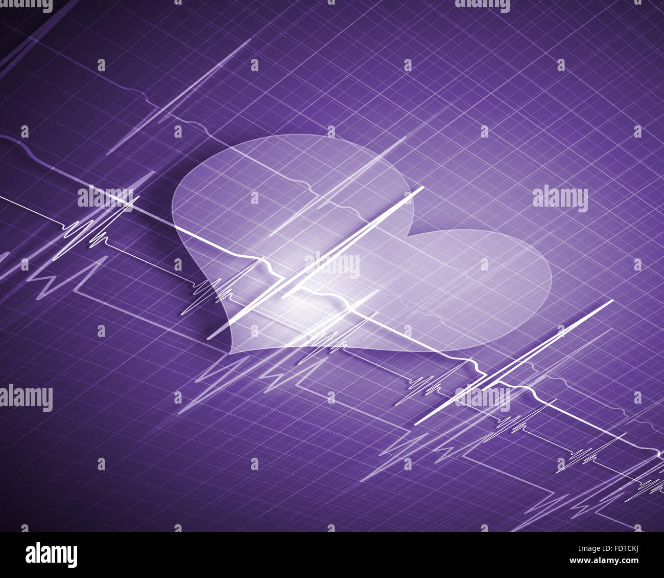 Un medico di fondo con un battito cardiaco / impulso con un monitor per la frequenza cardiaca simbolo Foto Stock