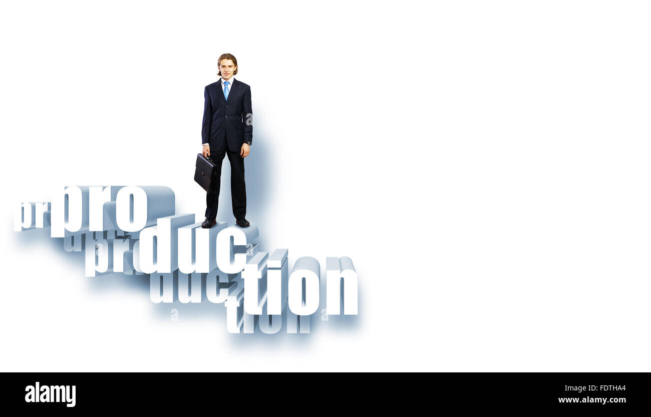 La protezione di un buon investimento e di rendere il concetto di denaro - imprenditore mani con produzione di word Foto Stock