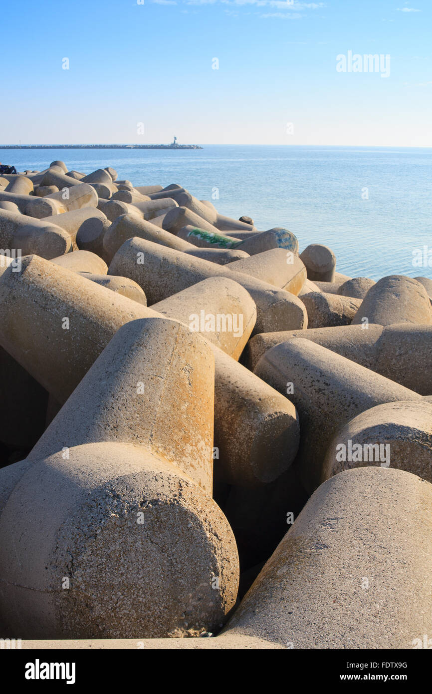 Vista di Big Stone in mare Foto Stock