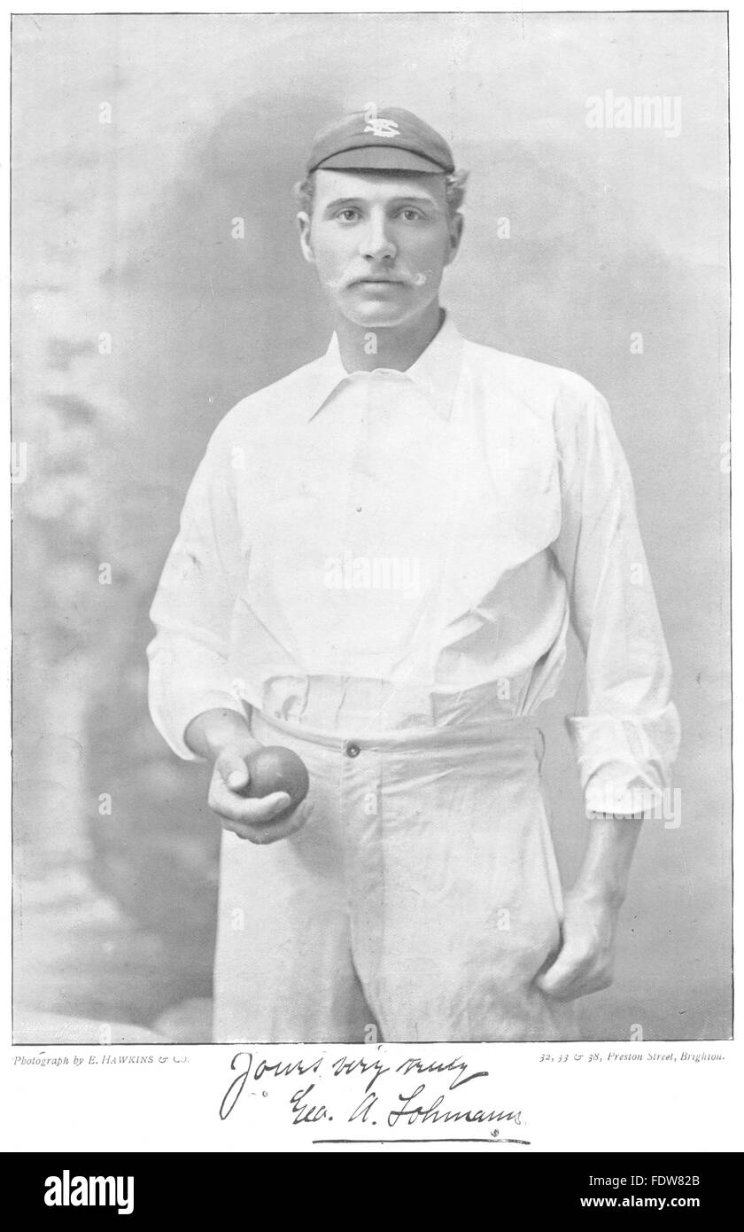 SURREY CRICKET: GEORGE LOHMANN- tutti- rounder andatura media off & gamba break, 1896 Foto Stock