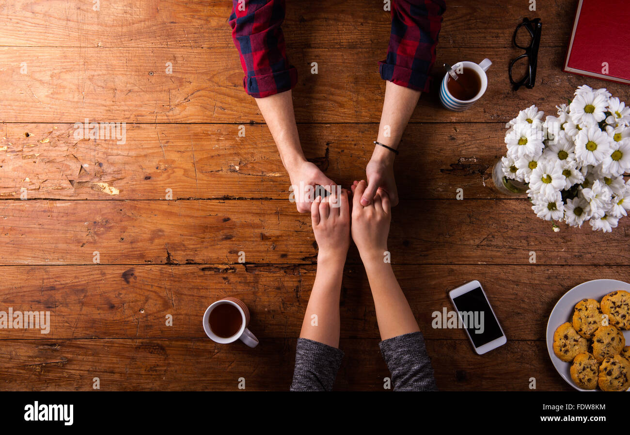 Composizione di amore. Studio shot. Foto Stock