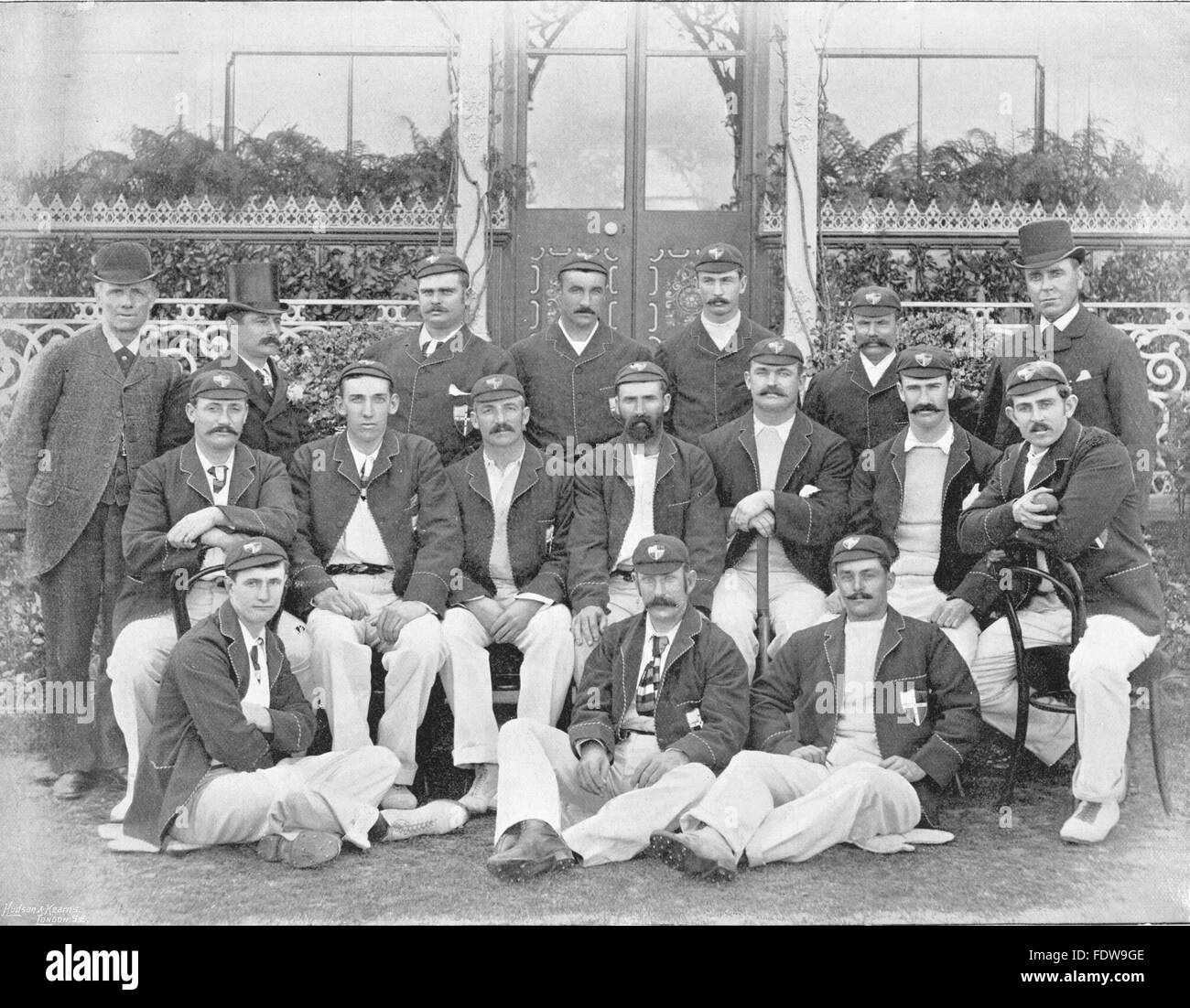 CRICKET:AUSTRALIA 1893:JARVIS;GIFFEN;BRUCE;BANNERMAN;TROTT;TRUMBLE, stampa 1896 Foto Stock