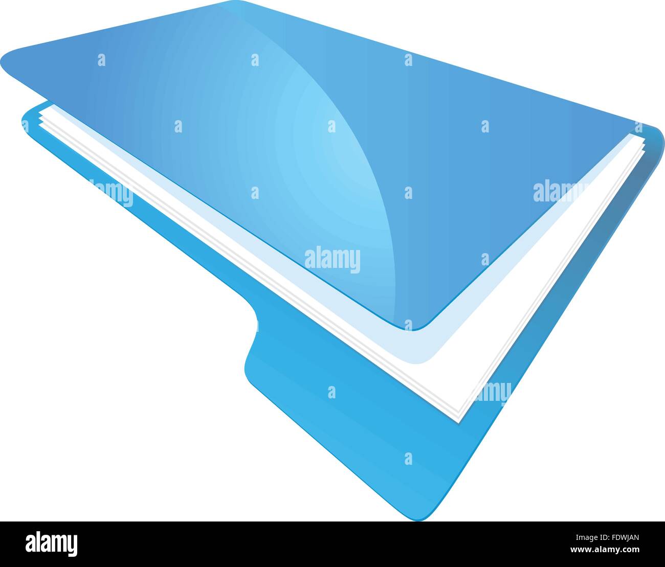 File icona cartella per la memorizzazione dei documenti Illustrazione Vettoriale