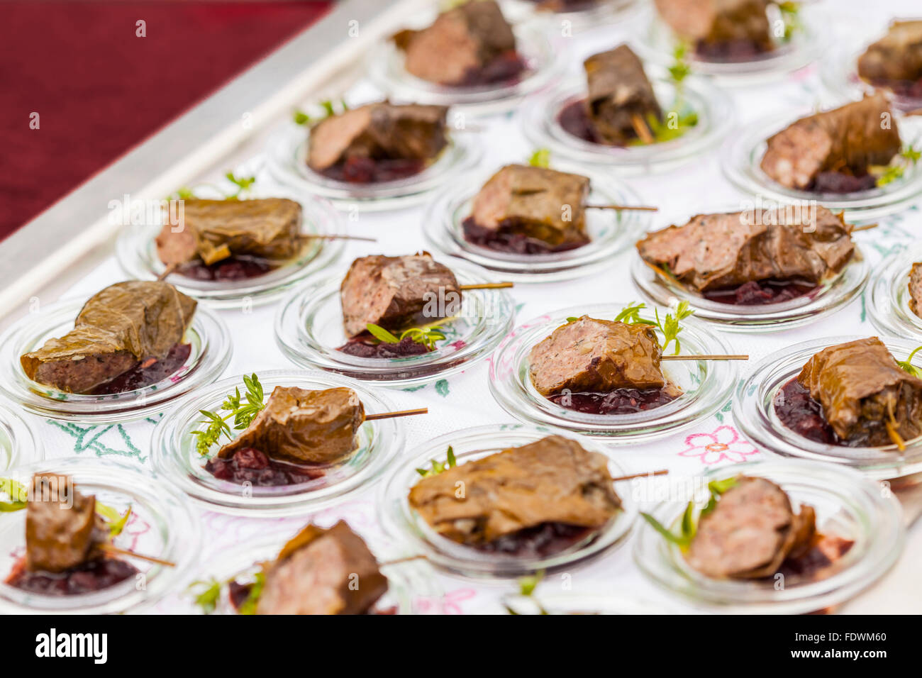 Special Gourmet antipasti finger food alla celebrazione Foto Stock