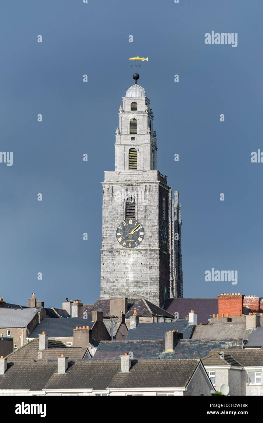 St Annes Chiesa, Shandon Tower a Cork in Irlanda su un soleggiato inverni, giorno. Foto Stock