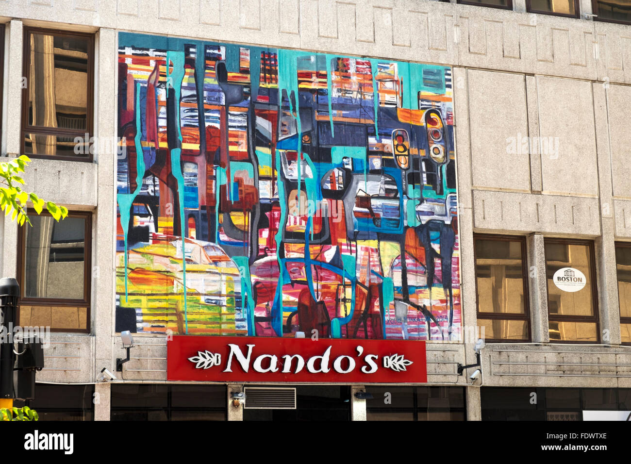 La facciata di un Nando di uscita di franchising in Città del Capo Sud Africa. Foto Stock
