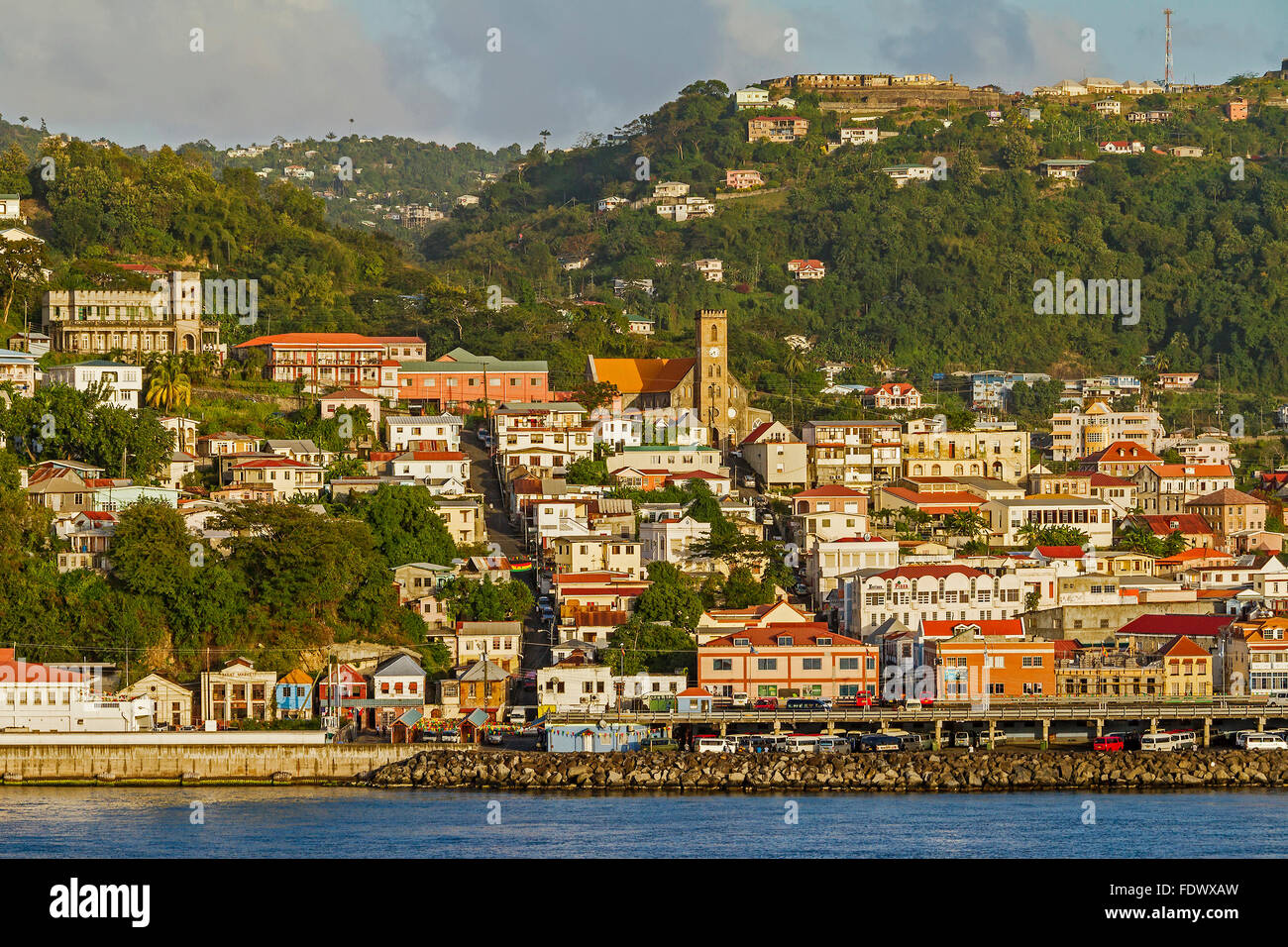 Di San Giorgio e dal mare Grenada West Indies Foto Stock