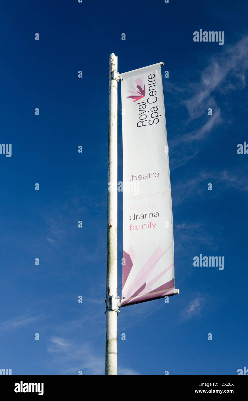 Banner per il Royal Spa Centre teatro in Leamington Spa Foto Stock