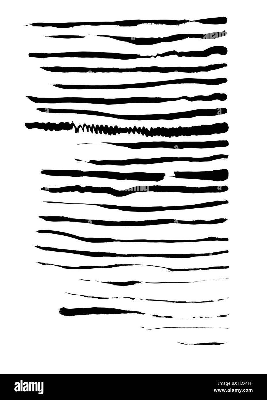 Inchiostro set di spazzole. Le spazzole sono inclusi nel file vettoriale. Gli elementi di design sono stati creati con inchiostro cinese e penna calligrafico Illustrazione Vettoriale