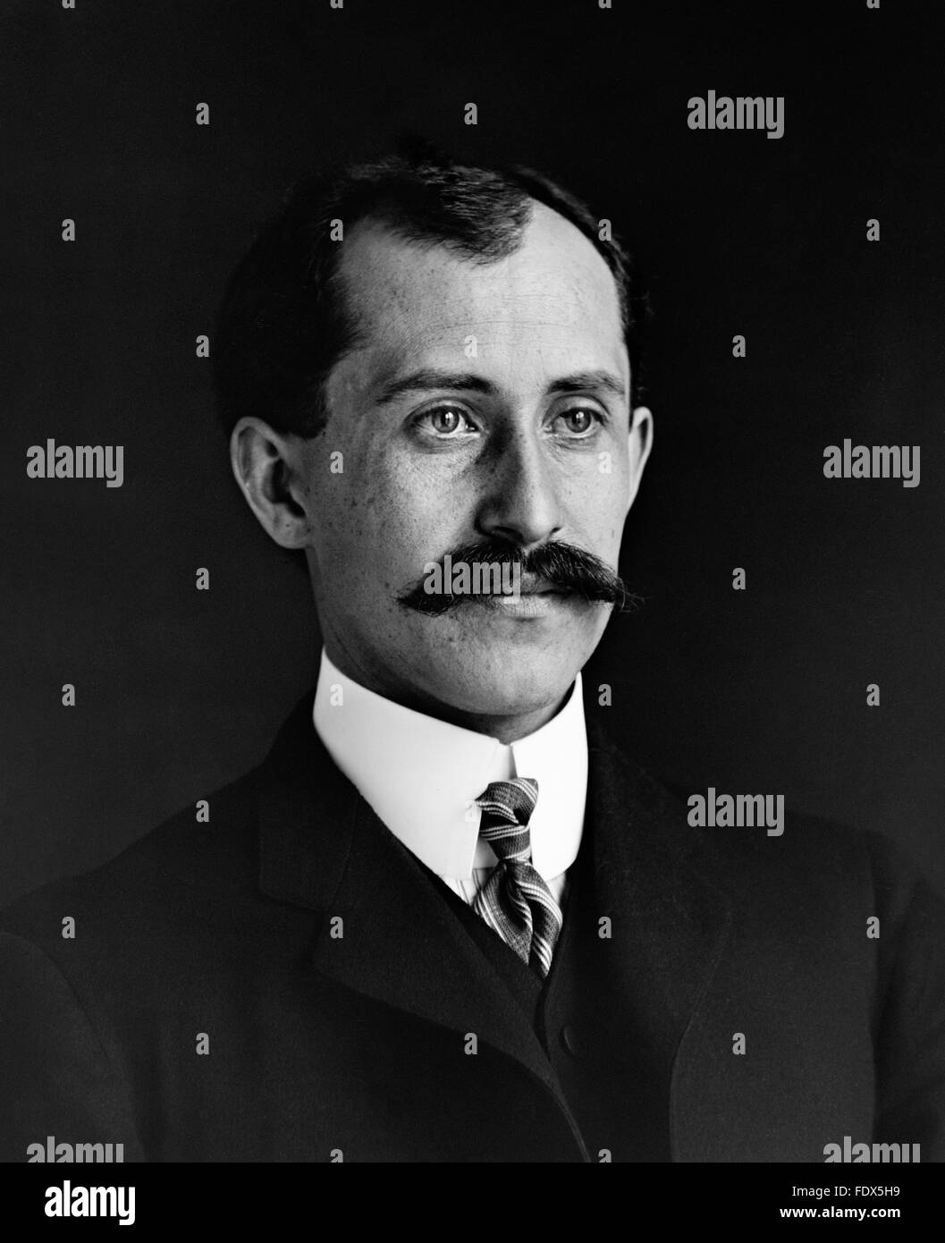 Orville Wright, uno dei pionieri fratelli Wright, 34 anni nel 1905 Foto Stock