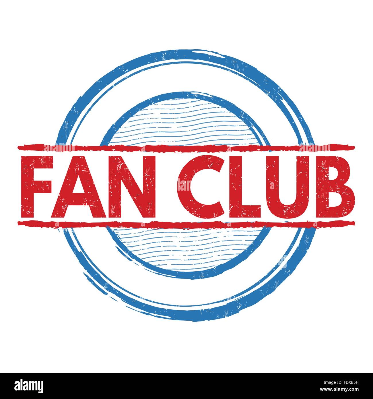 Fan Club grunge timbro di gomma su sfondo bianco, illustrazione vettoriale Illustrazione Vettoriale
