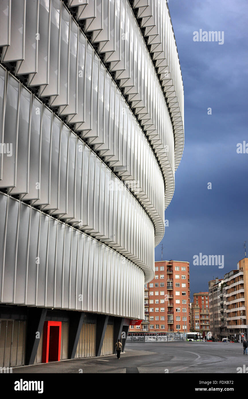 Il leggendario "un Mames' stadium, 'casa' di Athletic Bilbao squadra di calcio, Bilbao, Paese Basco (Pais Vasco), Spagna. Foto Stock