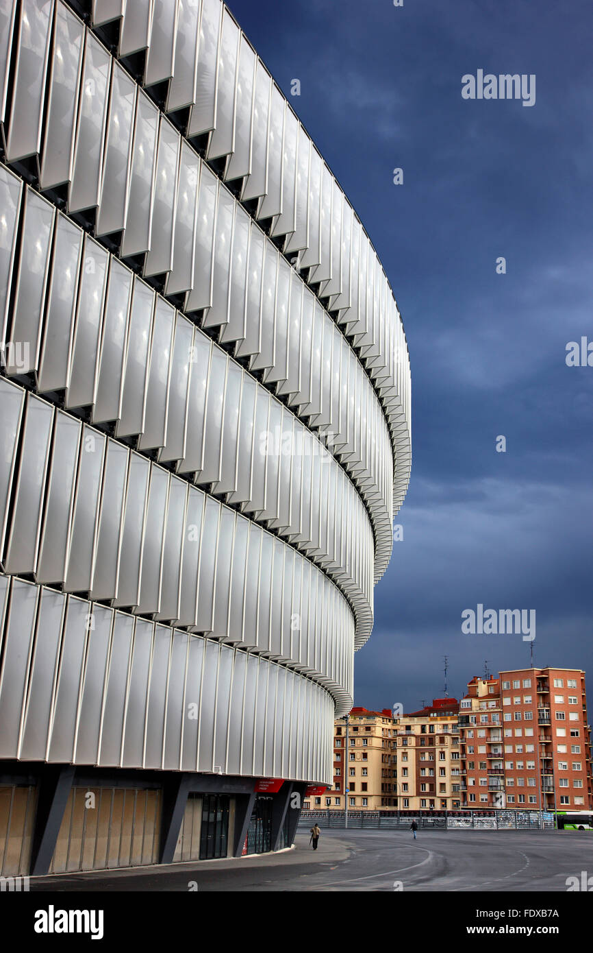 Il leggendario "un Mames' stadium, 'casa' di Athletic Bilbao squadra di calcio, Bilbao, Paese Basco (Pais Vasco), Spagna. Foto Stock