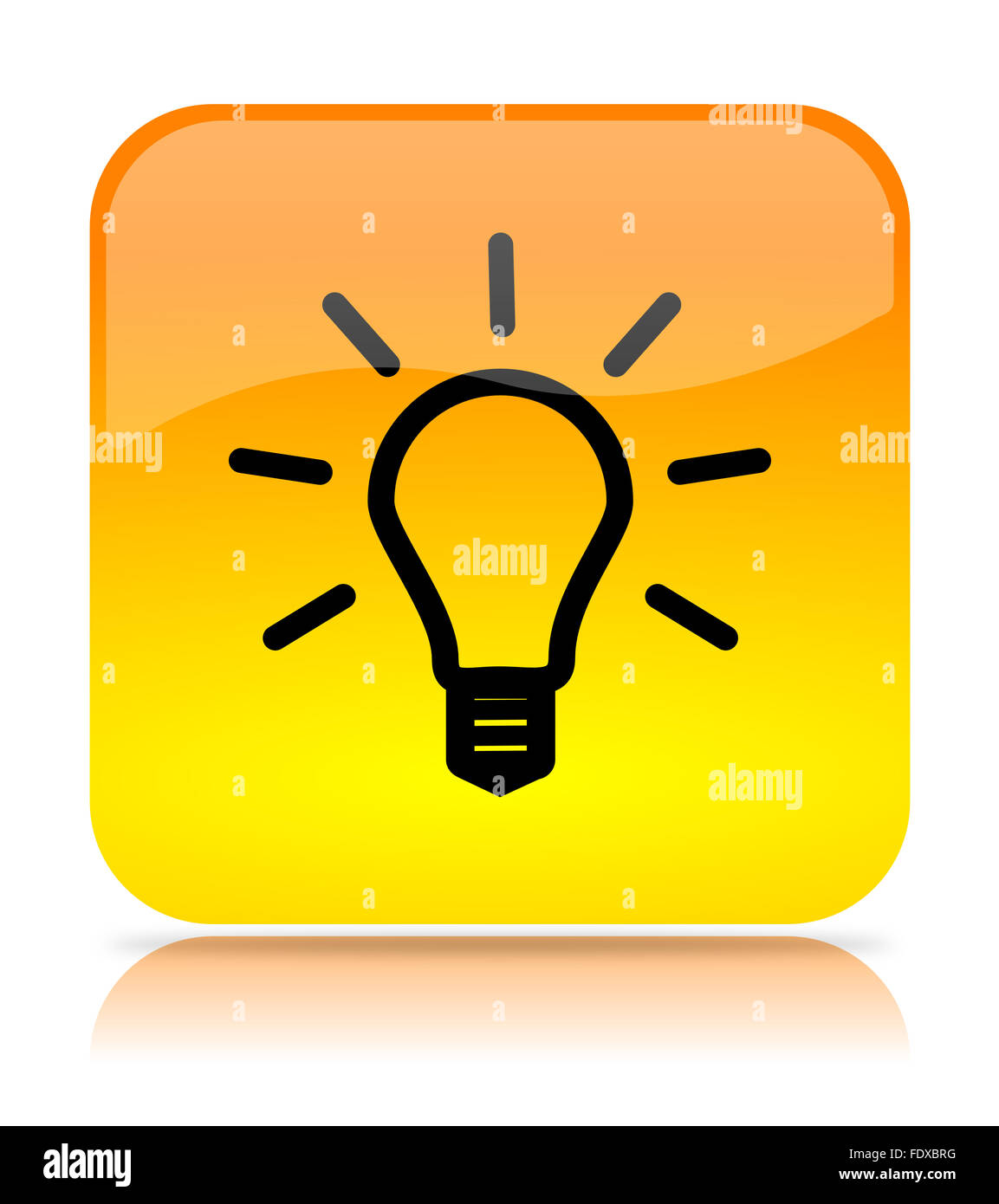 Spia gialla lampada Icona App illustrazione su sfondo bianco Foto stock -  Alamy