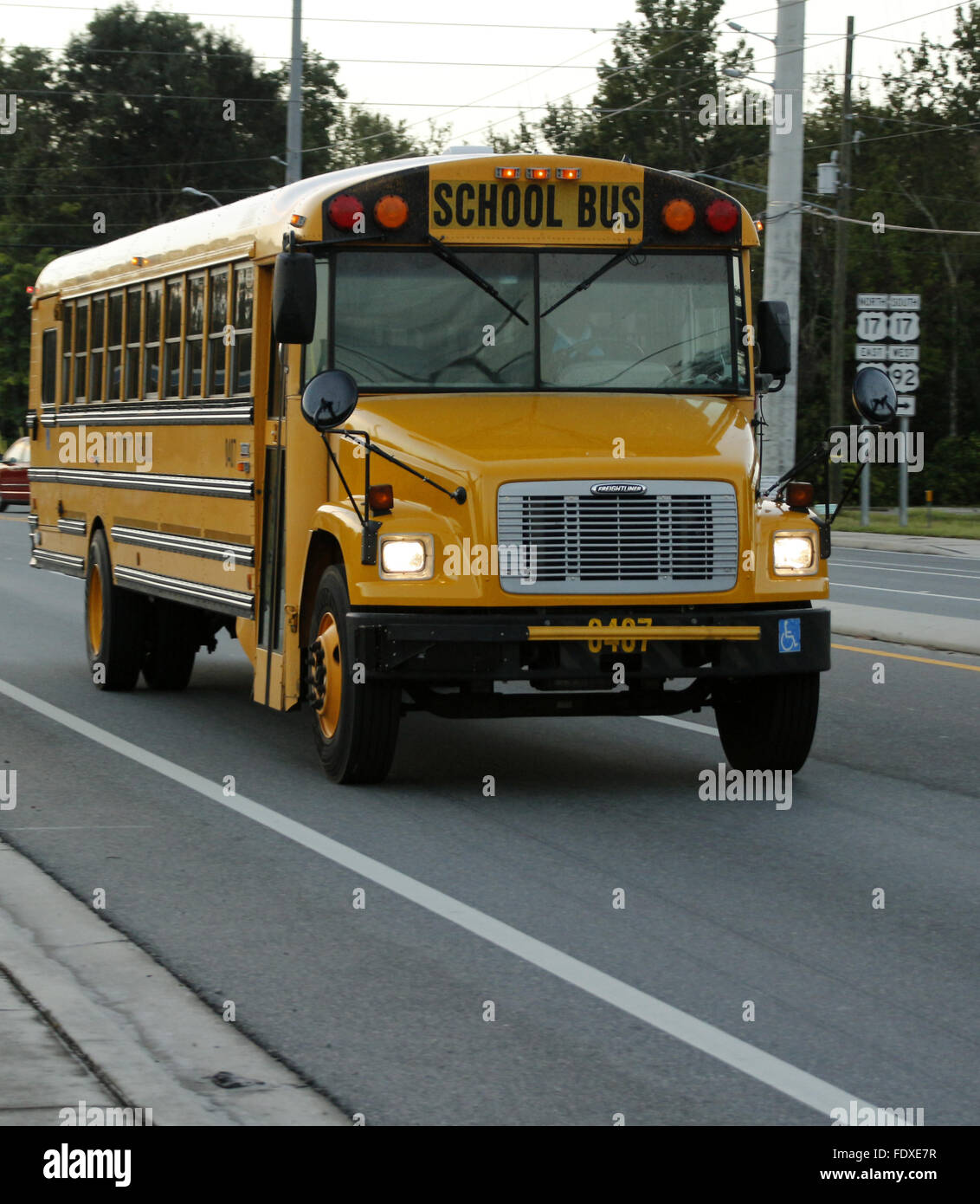 Polk county school bus in Florida USA Foto Stock