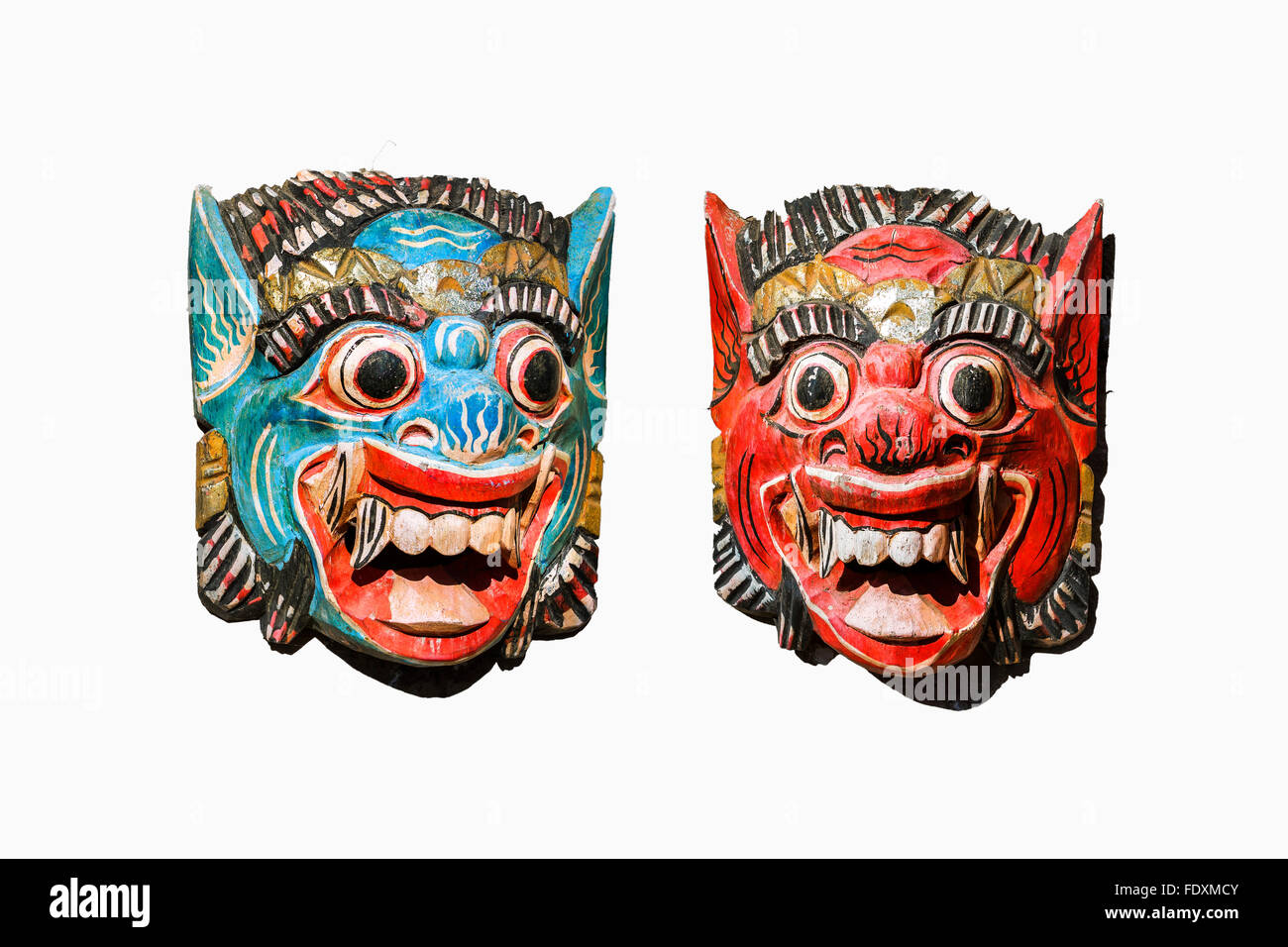 Artigianato in legno della maschera Balinese Foto Stock