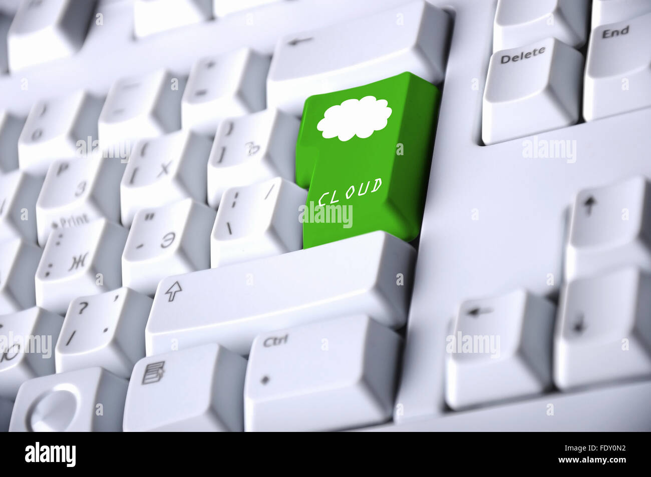 Immagine della tastiera del computer con simbolo clous su di esso Foto Stock