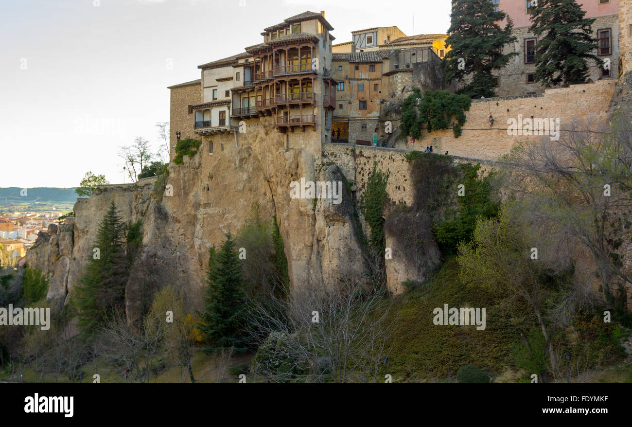 Famose case sospese di Cuenca in Spagna Foto Stock
