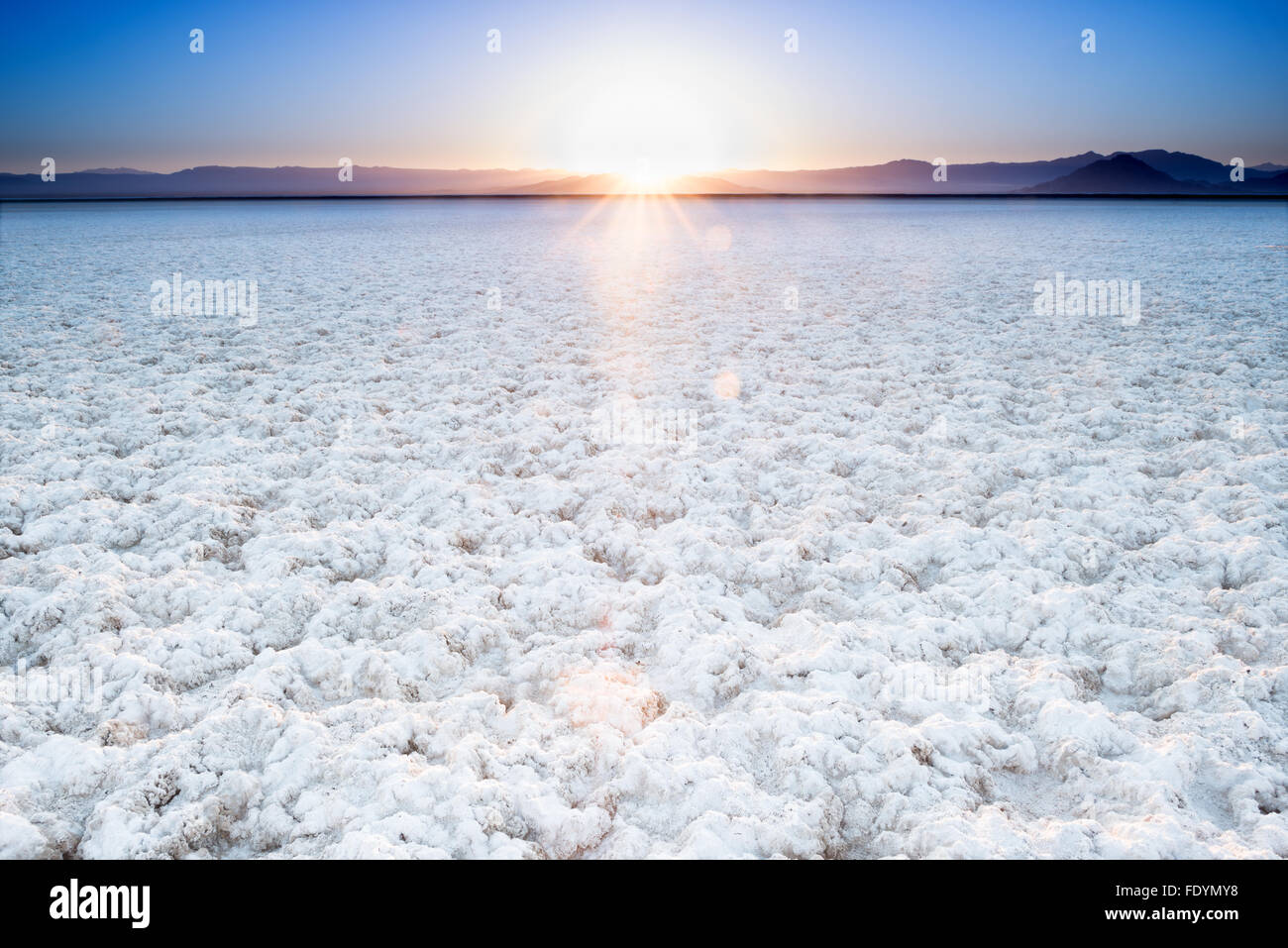 Lago di soda in Mojave National Preserve, California Foto Stock