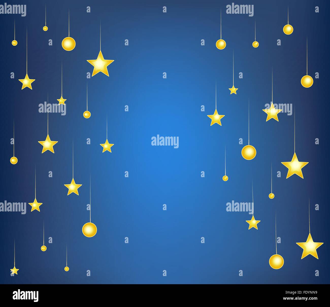 Stelle cadenti notte blu dello sfondo. cartoon illustrazione vettoriale Illustrazione Vettoriale