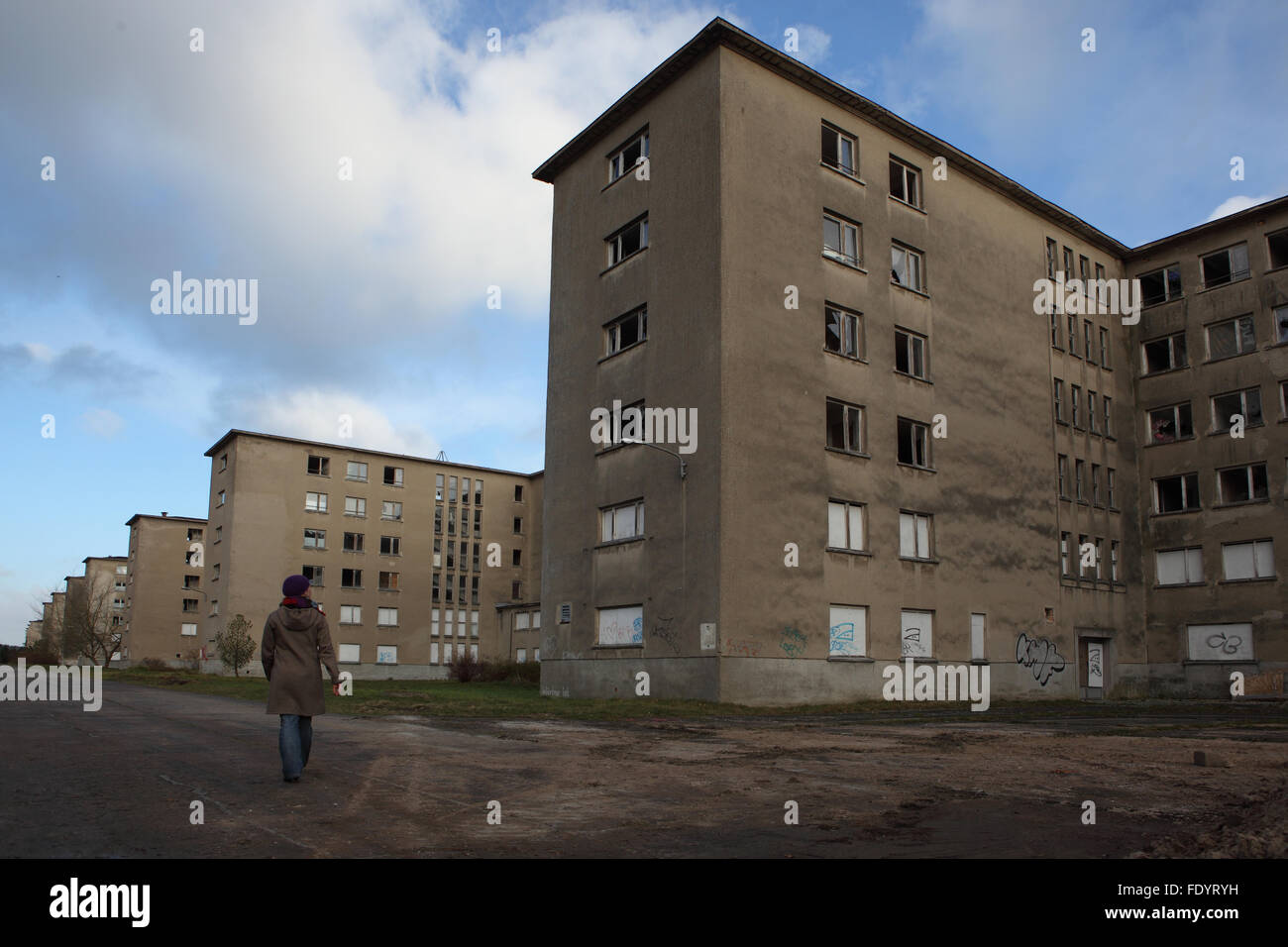 Ruegen, Germania, edifici vuoti del colosso di prora Foto Stock