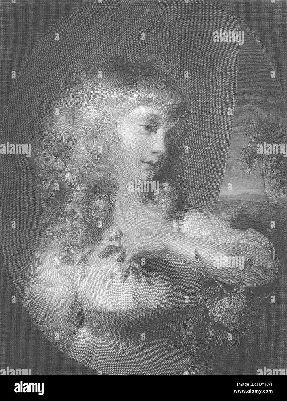 Belle Donne: la principessa Amelia, antica stampa c1870 Foto Stock