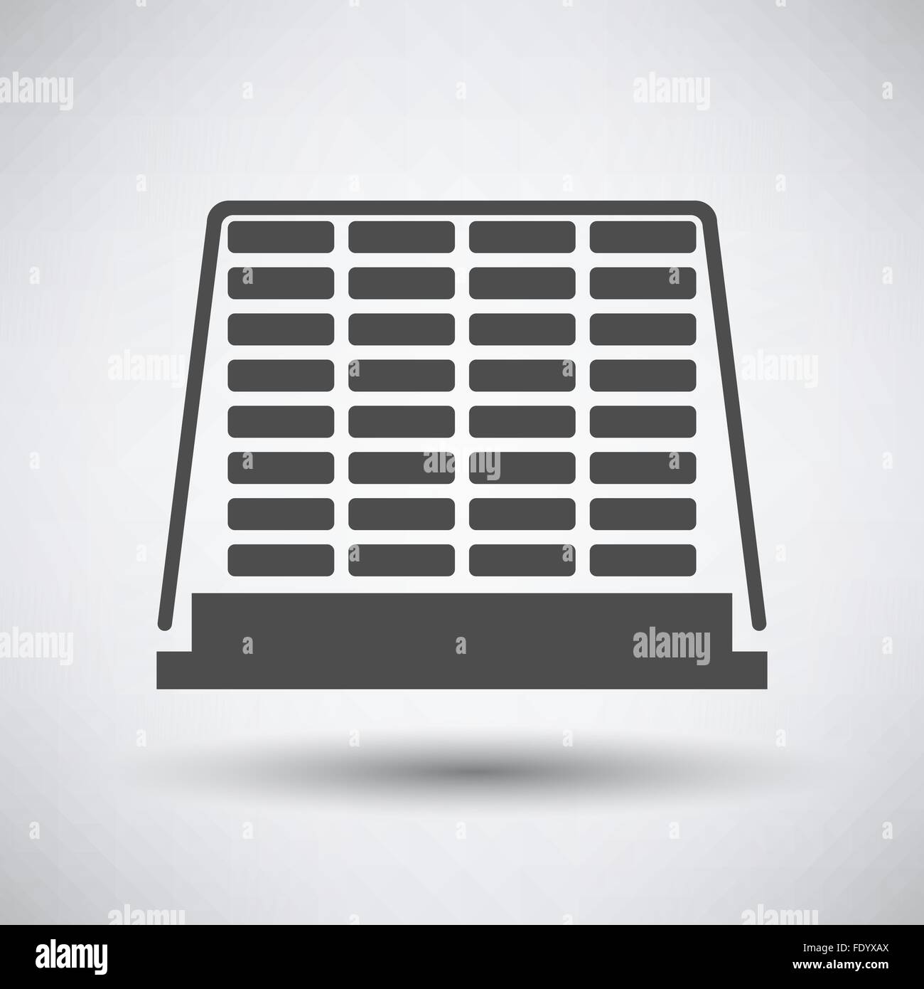 Costruzione icona pallet su sfondo grigio con round ombra. Illustrazione Vettoriale. Illustrazione Vettoriale