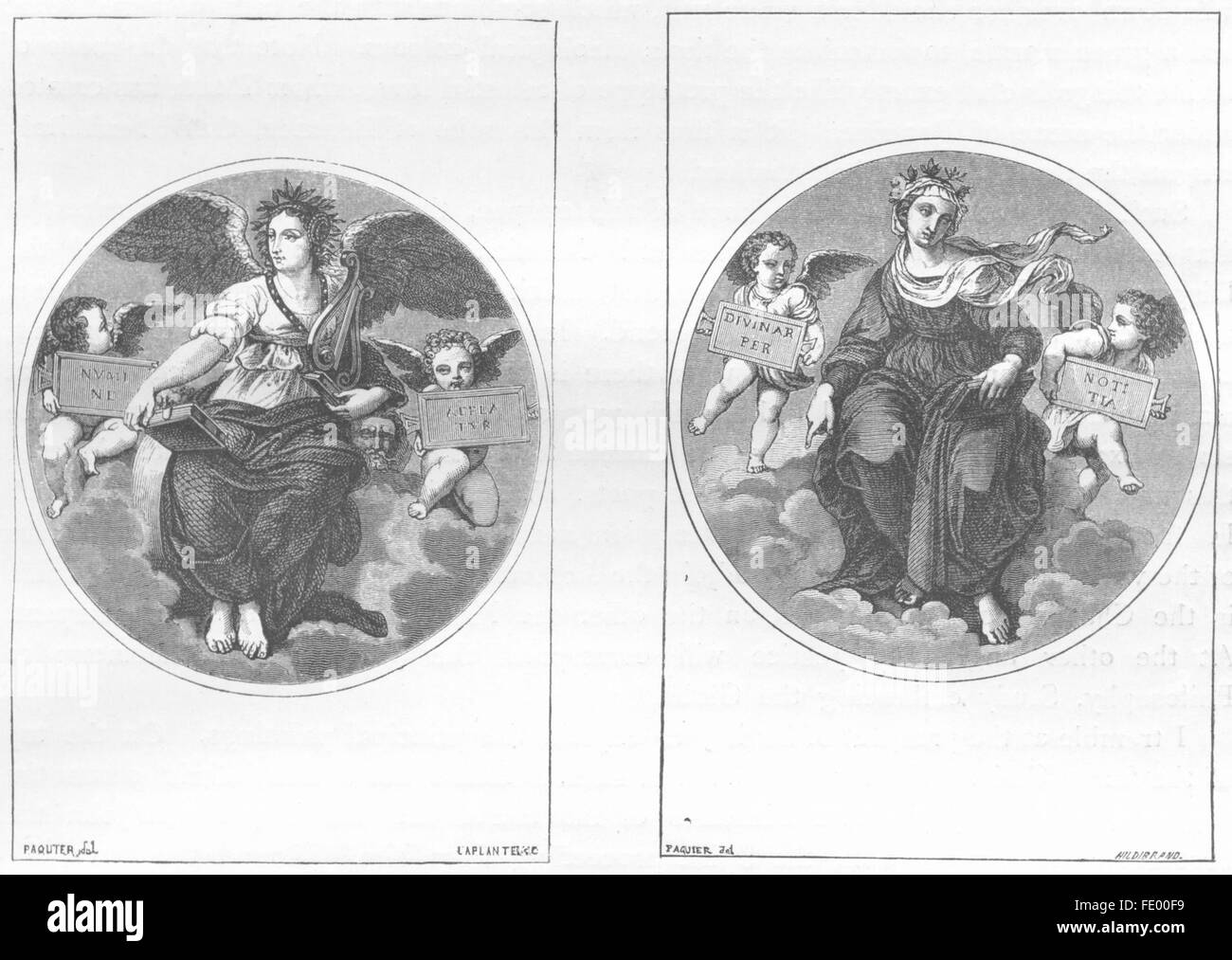 Vaticano: la poesia: Teologia, antica stampa 1872 Foto Stock