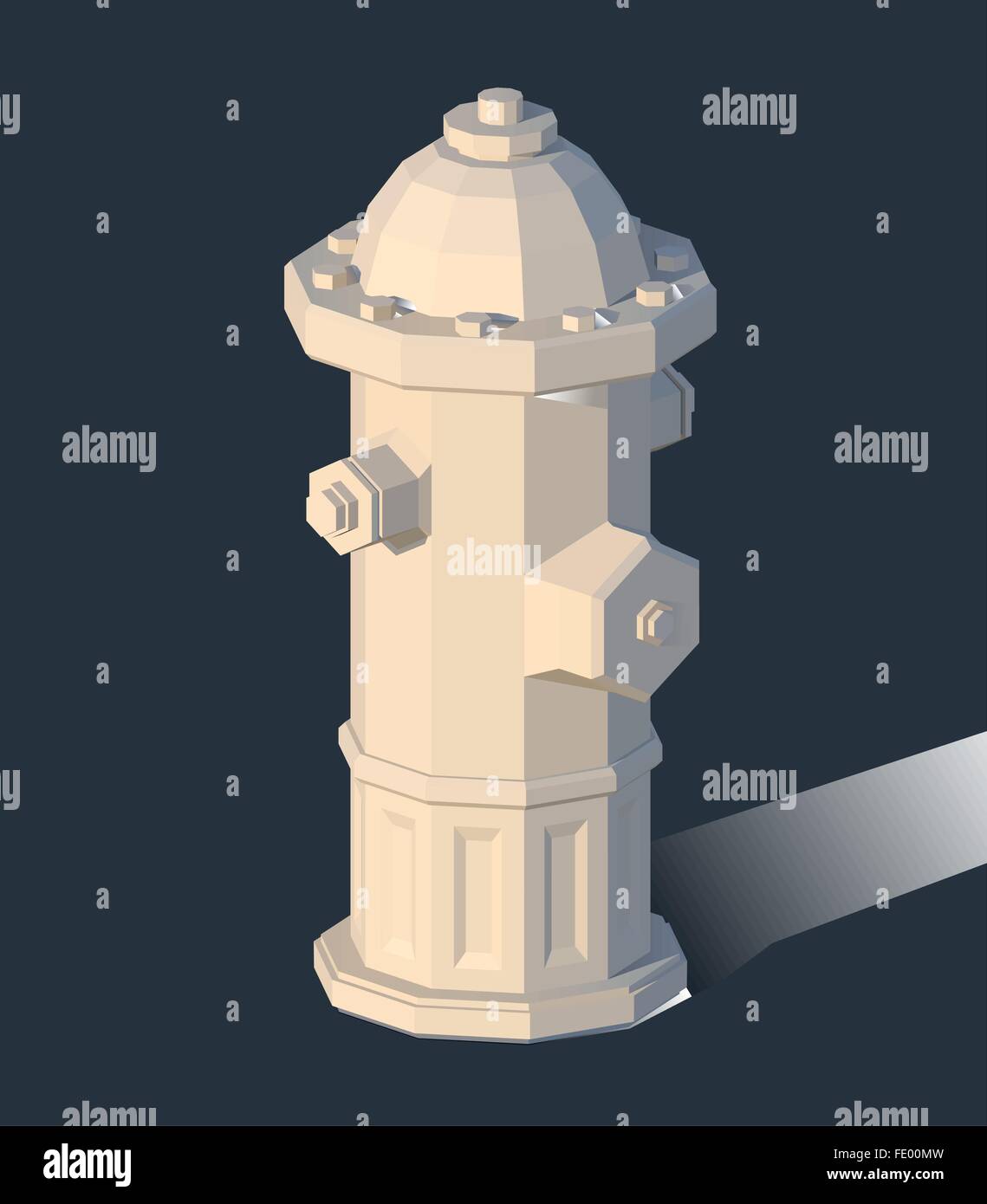 Idrante di fuoco isometrica, 3d Illustrazione Vettoriale
