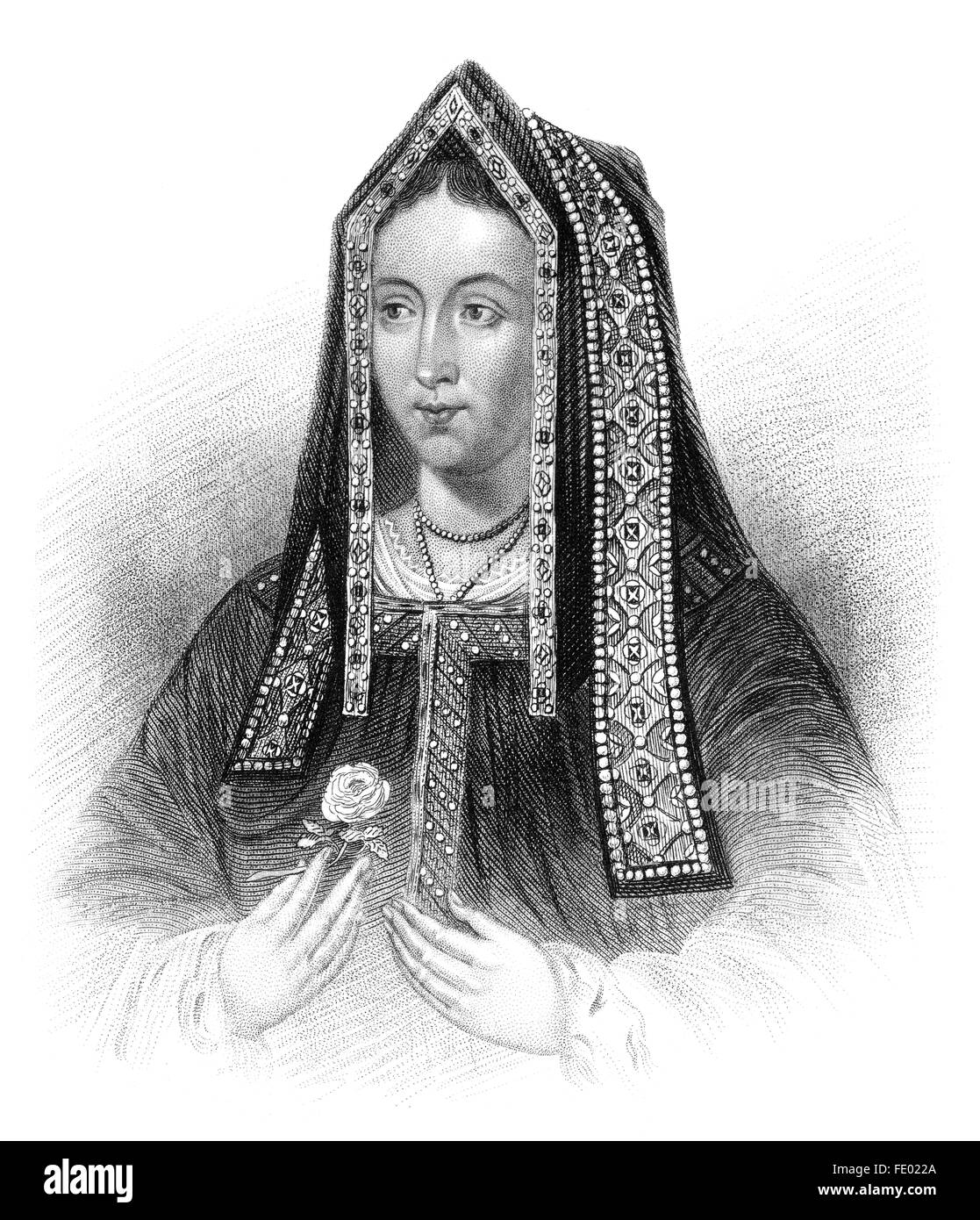 Elisabetta di York, 1466-1503, regina consorte di Inghilterra Foto Stock