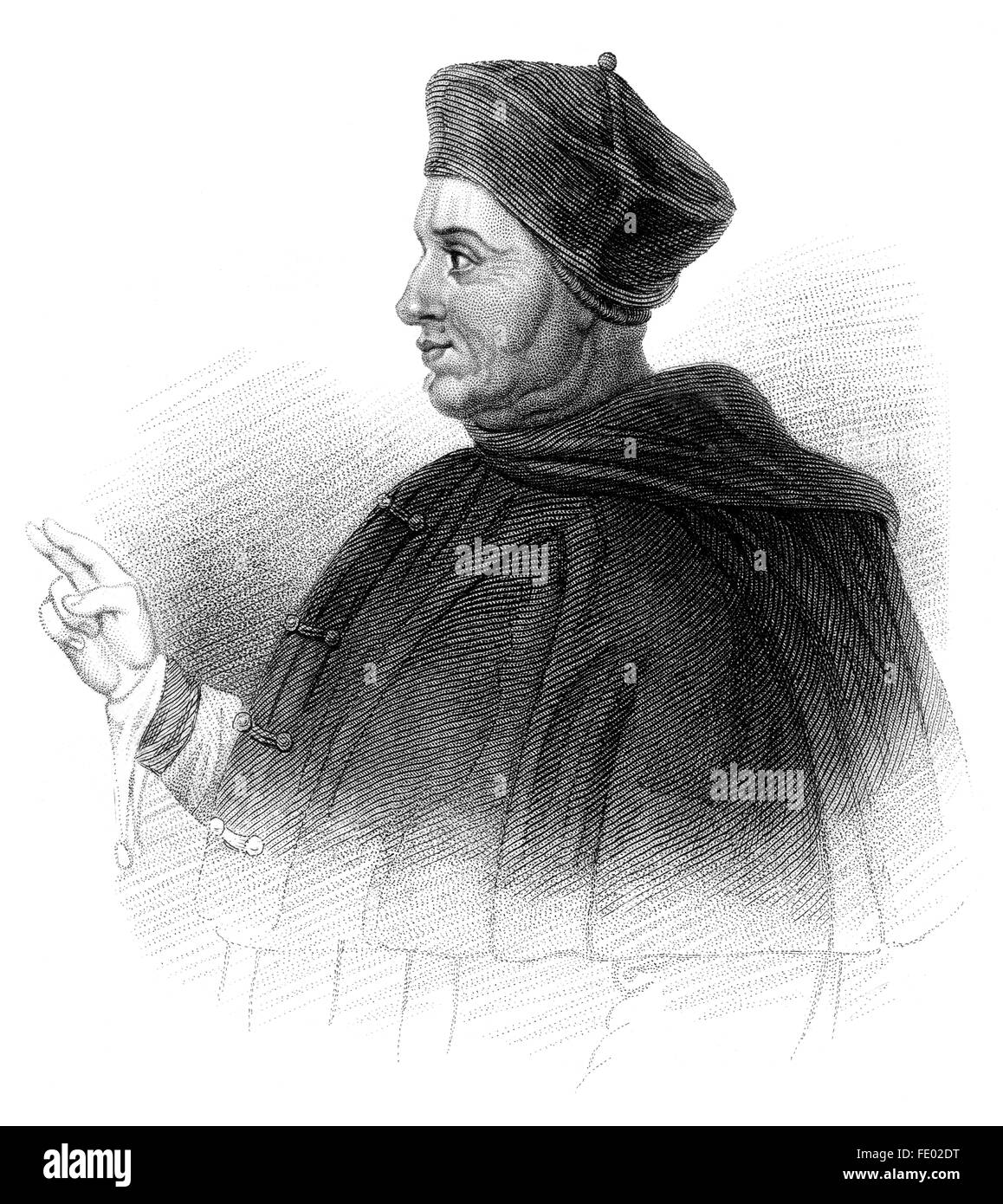 Thomas Wolsey o Woolsey, c. 1473-1530, un inglese un personaggio politico e il cardinale della Chiesa Cattolica Romana Foto Stock