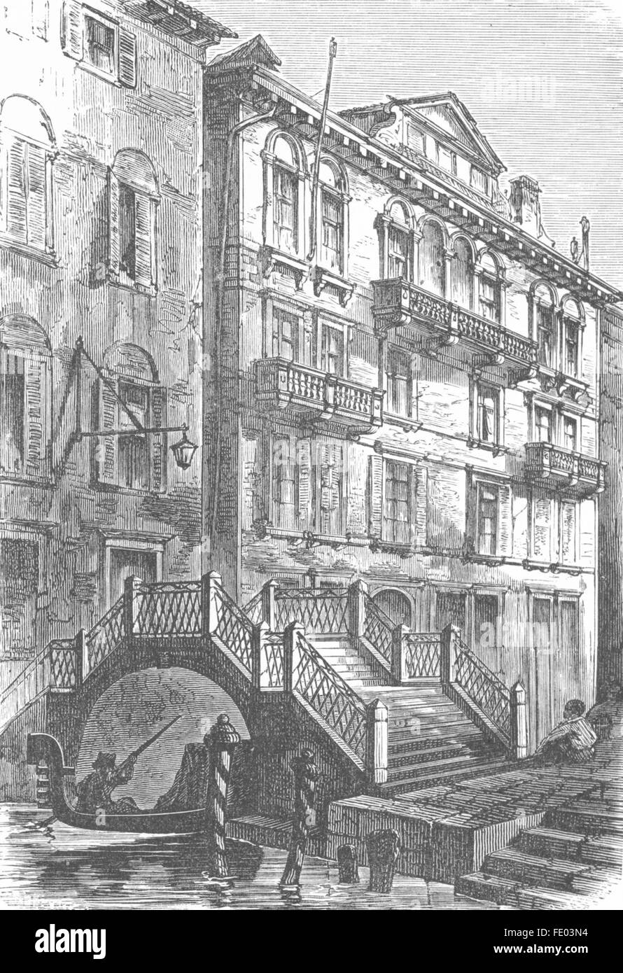 Venezia: Daniele Manin della casa di San Paternian, antica stampa 1880 Foto Stock