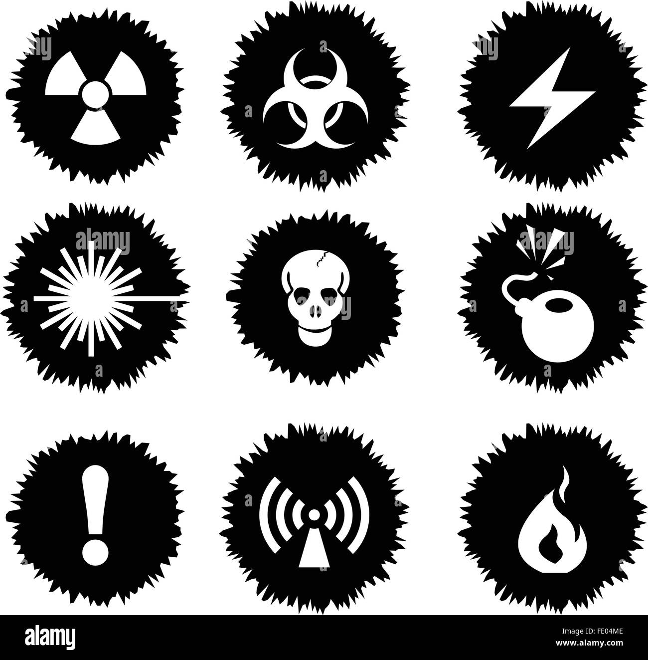 Segno di pericolo le icone Illustrazione Vettoriale