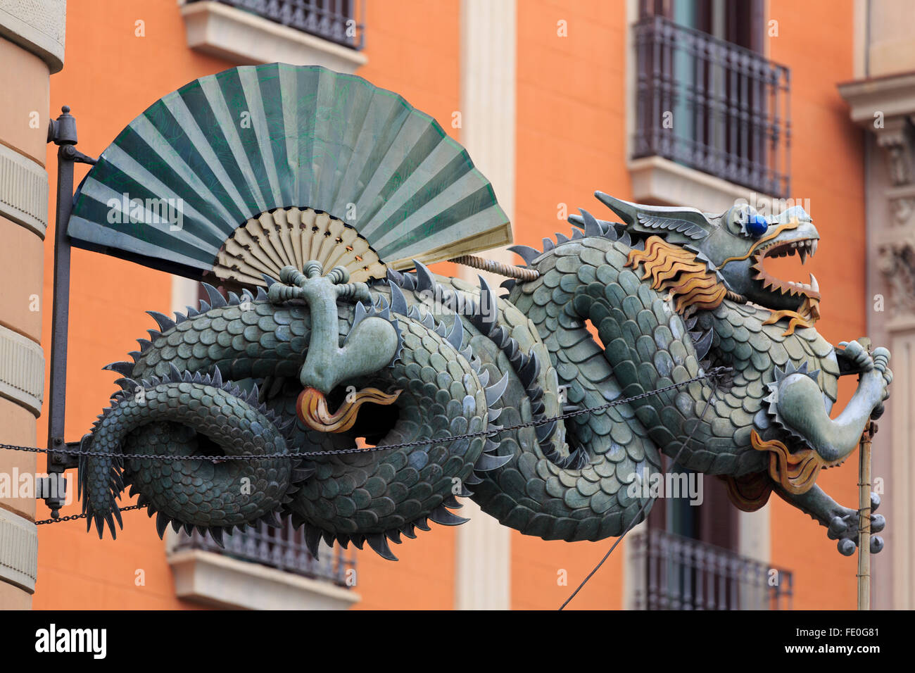 Architettura, La Rambla, Barcelona, Catalogna, Spagna, Europa Foto Stock