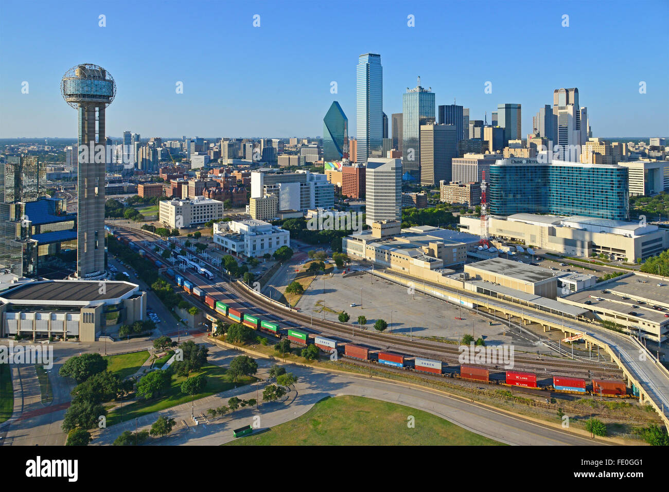 Il centro cittadino di Dallas, Texas Foto Stock
