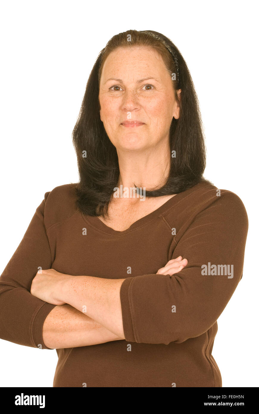 Divertito di donna di mezza età Foto Stock