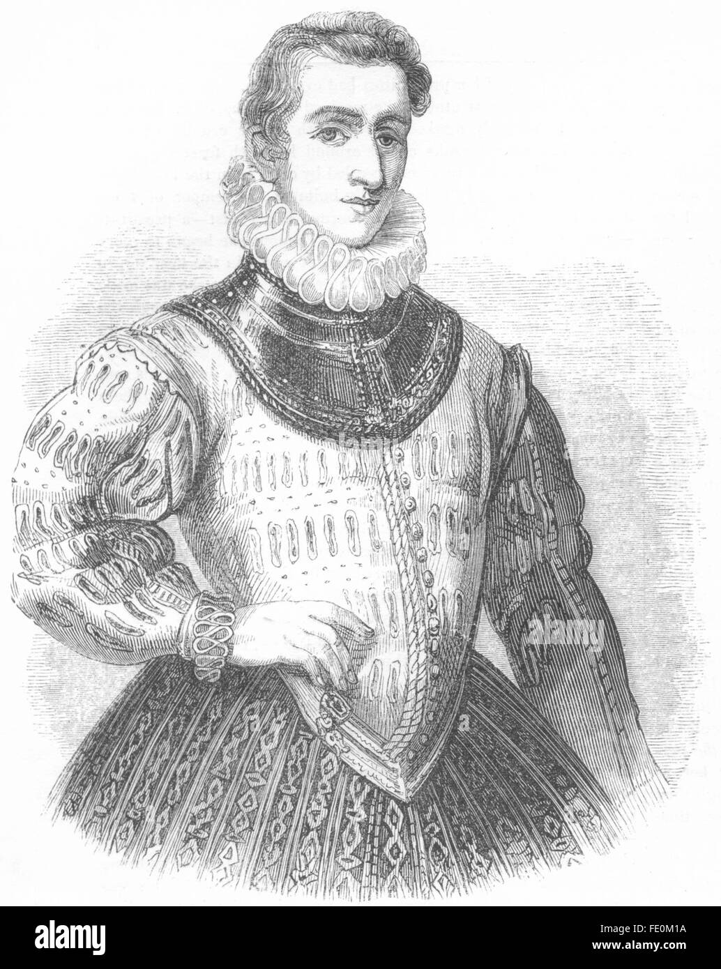 Poeti: Philip Sidney(Anthony più), antica stampa 1845 Foto Stock