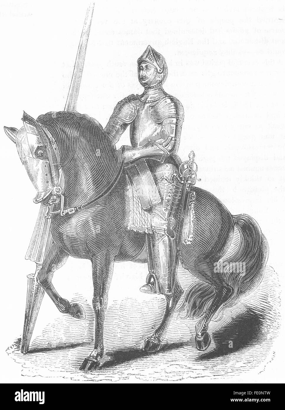 Re: Giacomo I, antica stampa 1845 Foto Stock