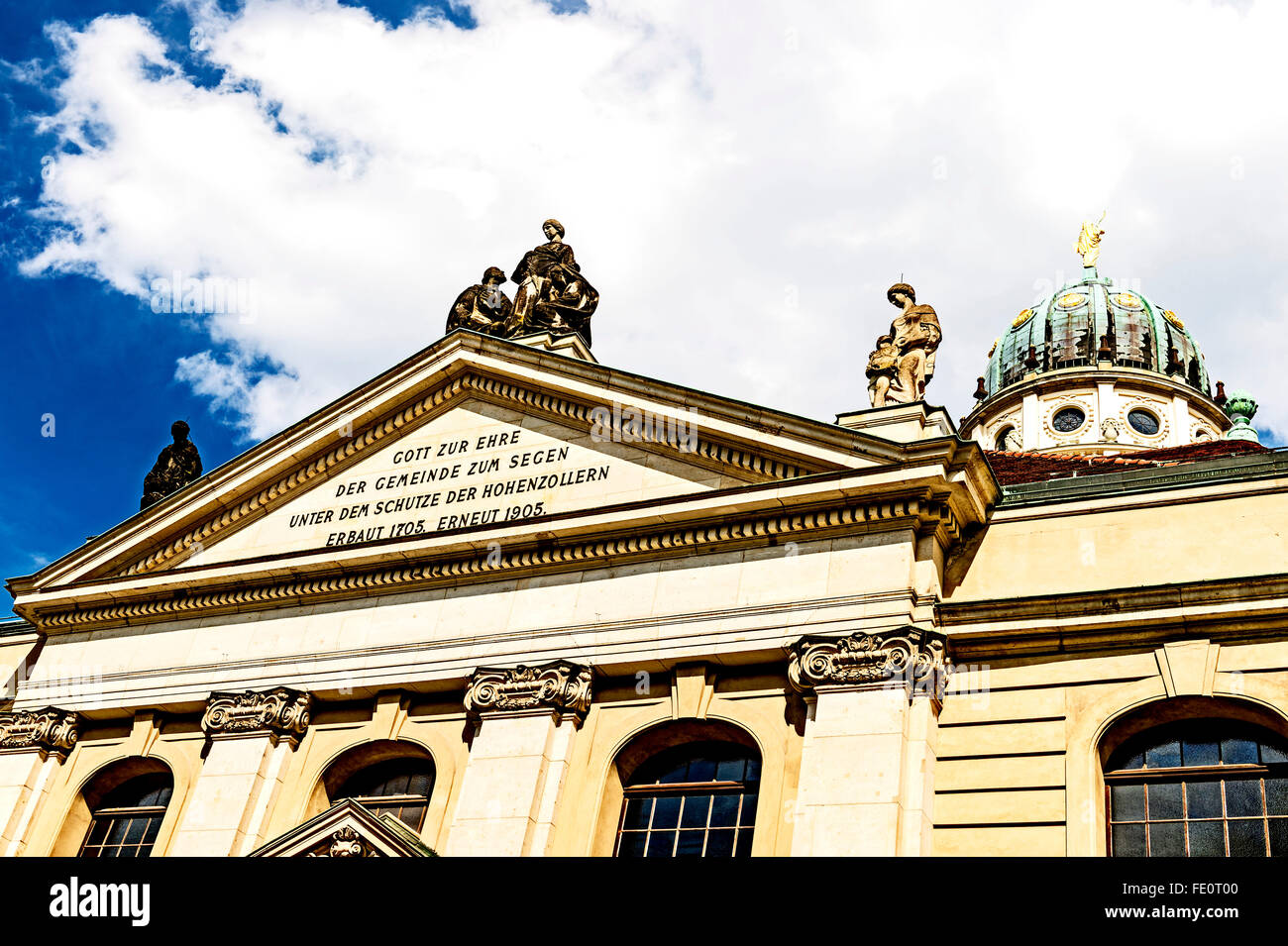 Berlino, Gendarmenmarkt: Francese Friedrichstadtkirche; Französische Friedrichstadtkirche Foto Stock