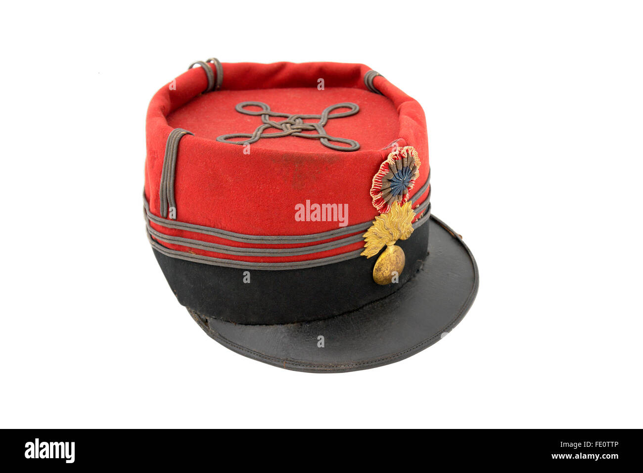 Tappo uniforme di granatieri francesi. Foto Stock